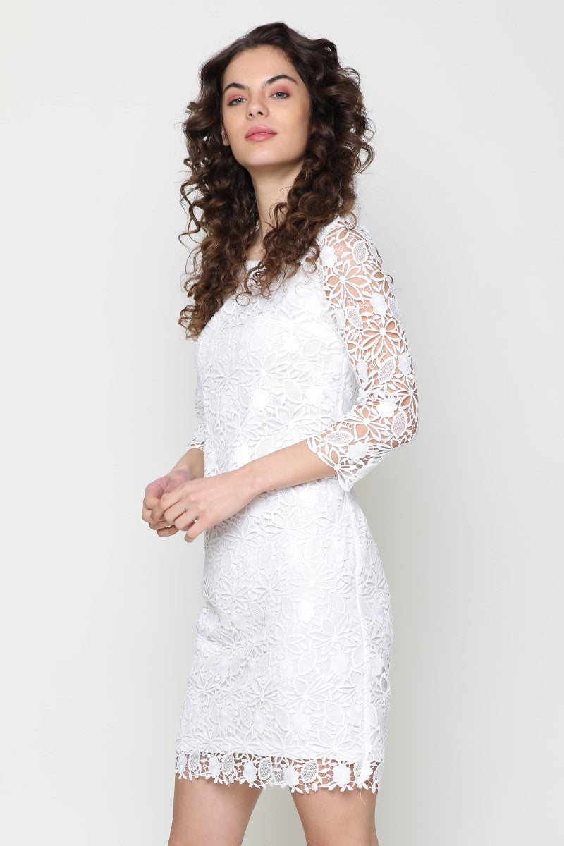 Buy White Lace Dress Online | Western ...